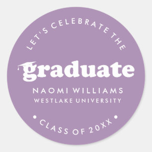 BOLD MODERN RETRO GRADUATE   GRADUATION STICKER