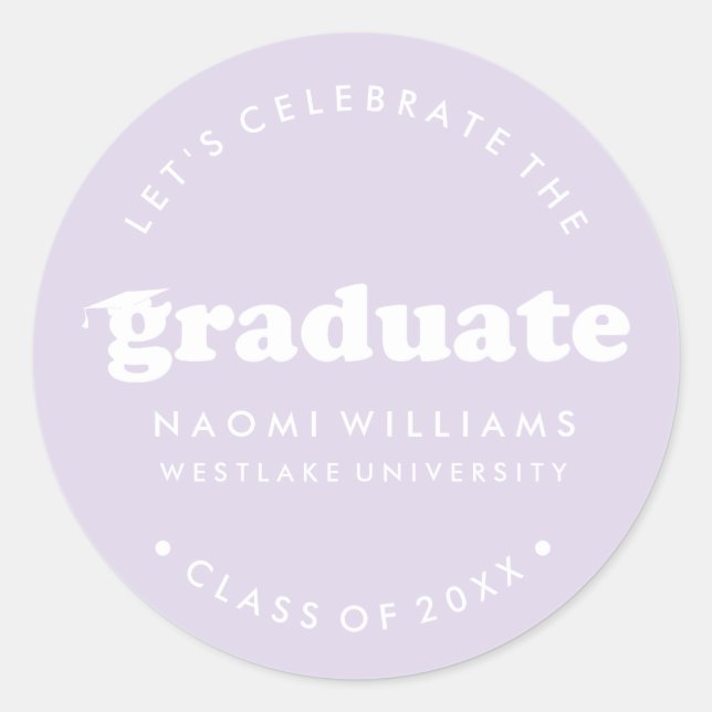 BOLD MODERN RETRO GRADUATE | GRADUATION STICKER (Front)