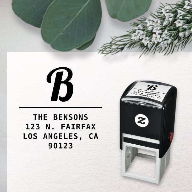 Bold Modern Retro-Modern Return Address Self-inking Stamp (Creator Uploaded)