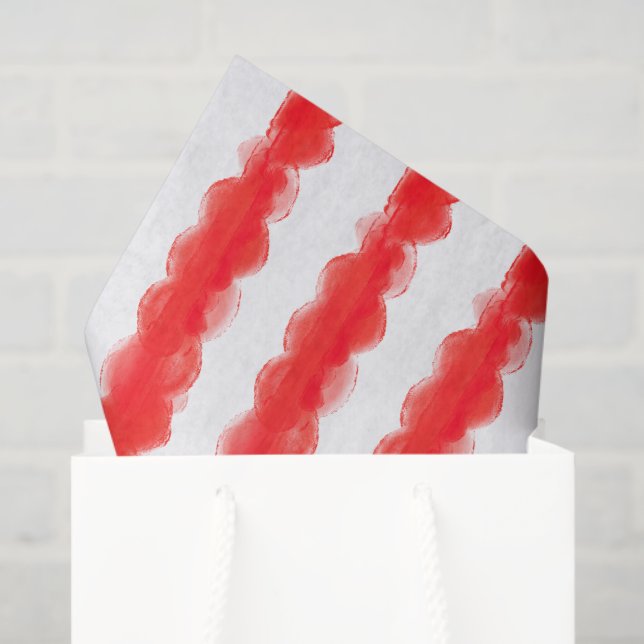 bold modern retro red festive christmas holiday tissue paper (Gift Bag)
