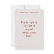 Bold Modern RSVP Card