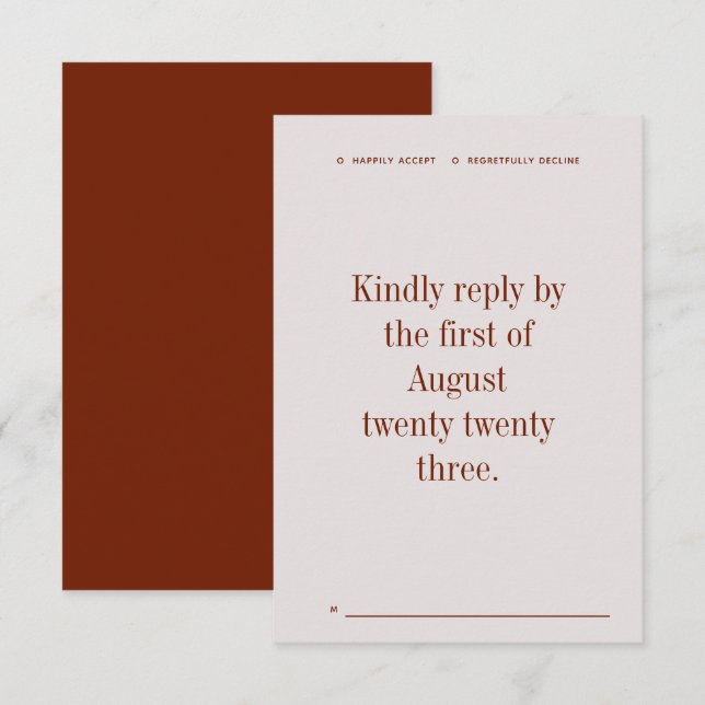 Bold Modern RSVP Card (Front/Back)