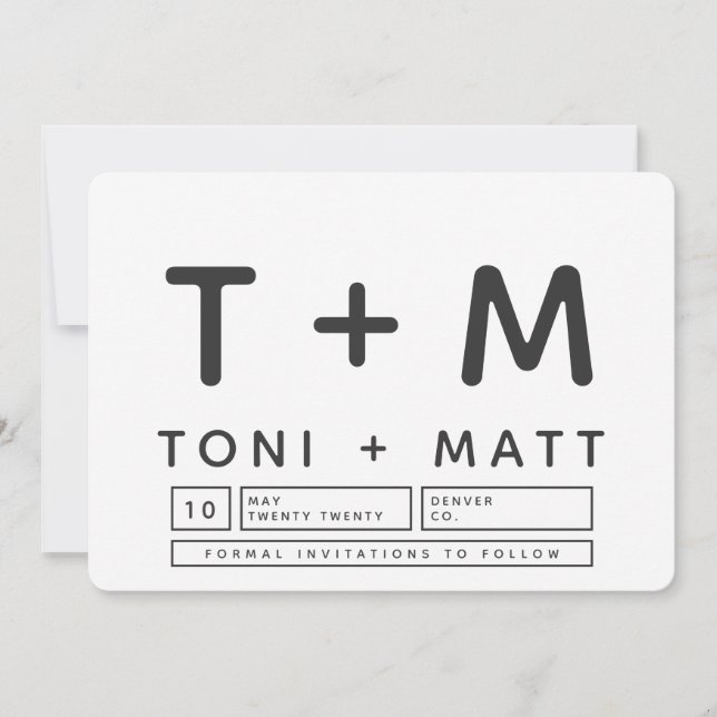 BOLD MODERN SAVE THE DATE (Front)