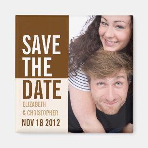 Bold Modern Save the Date Photo Magnet