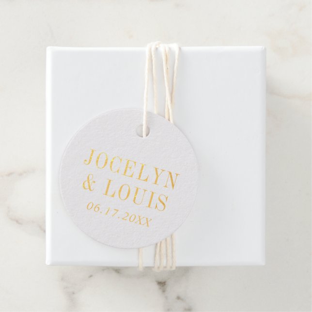 Bold Modern Wedding Favour Tags (With Box)
