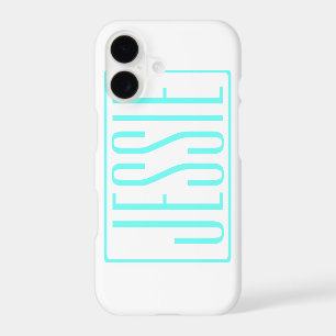 Bold & Modern Your Name or Word Turquoise White