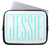 Bold & Modern Your Name or Word | Turquoise White