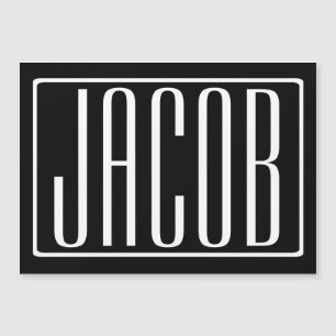 Bold & Modern Your Name or Word   White On Black