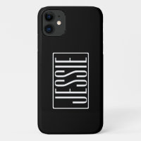 Bold & Modern Your Name or Word | White On Black