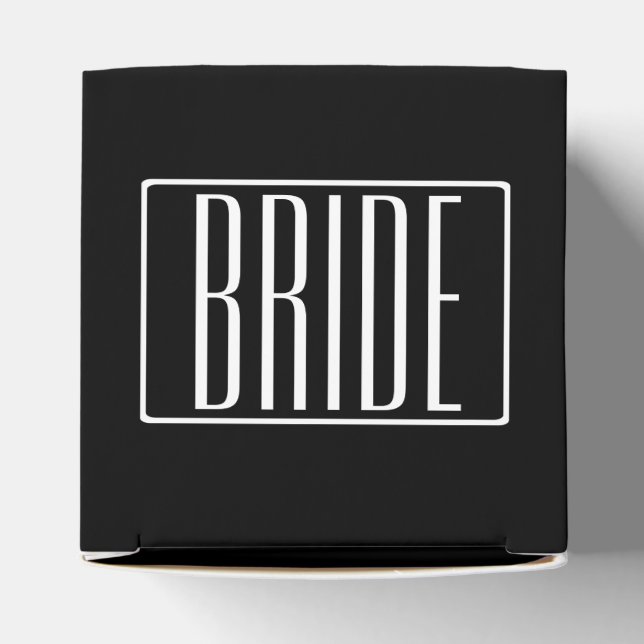 Bold & Modern Your Name or Word | White On Black Favour Box (Top)
