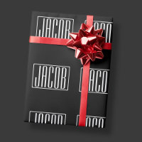 Bold & Modern Your Name or Word | White On Black