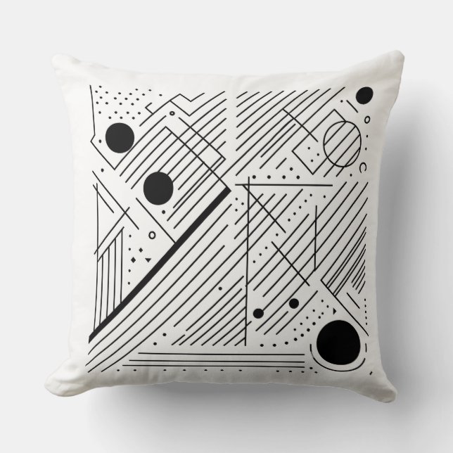 Bold Monochrome Geometry Cushion (Front)