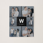 Bold Monogram Editable Colour Photo Collage Puzzle<br><div class="desc">Photo gifts make the best gifts! Easily personalised with your text and/or photo(s) for a custom look. Designed by Berry Berry Sweet. View more designs at www.berryberrysweet.com</div>