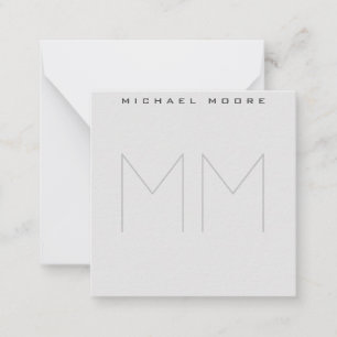 Bold Monogram Name Modern Minimalist Card