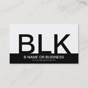 bold monograms business card