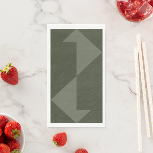 Bold Moss Green Arrow Napkin – Customisable
