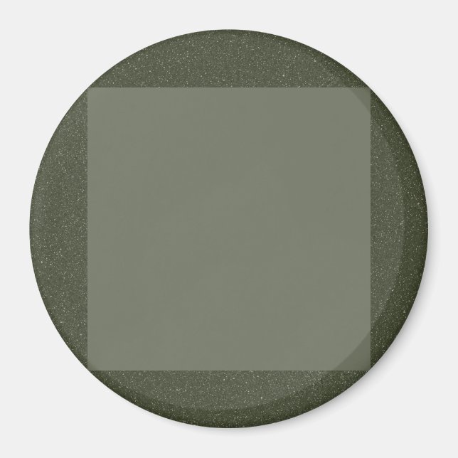Bold Moss Green Magnet with Square Centre (Front)