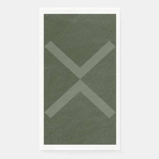 Bold Moss Green X Napkin – Customisable (Front)