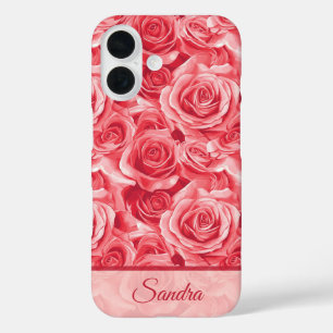 Bold Mothers Day Gift Rose Name iPhone 16 Case