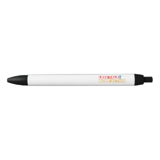 Bold Motivational Quote – Less Talk, More Action Black Ink Pen