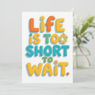 Bold motivational quote playful style invitation