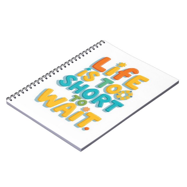 Bold motivational quote playful style notebook (Left Side)
