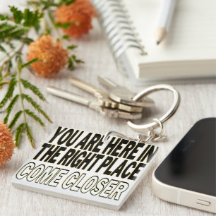 Bold Motivational Text Key Ring