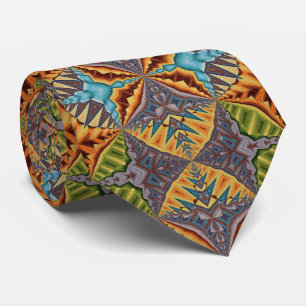 Bold Multi-colour Abstract Pattern Statement Tie