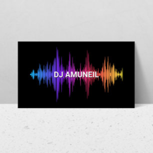 Bold Music Waves Multi-Coloured DJs, Audio Business Card