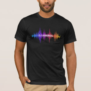 Bold Music Waves Multi-Coloured DJs, Audio T-Shirt