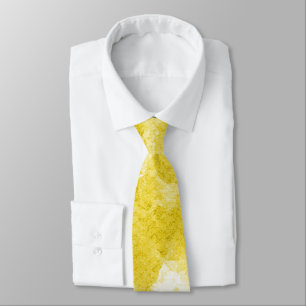 Bold Mustard Yellow Watercolor Texture Tie