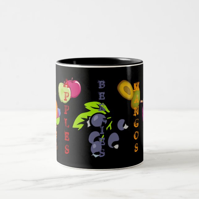 Bold n Fruity (Blueberry) Two-Tone Coffee Mug (Center)