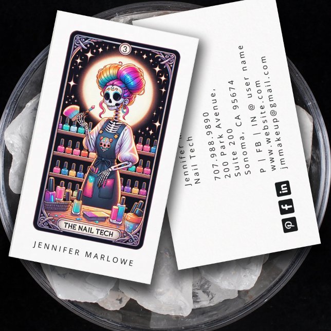 Bold Nail Tech Tarot Card Business Card (Creator Uploaded)