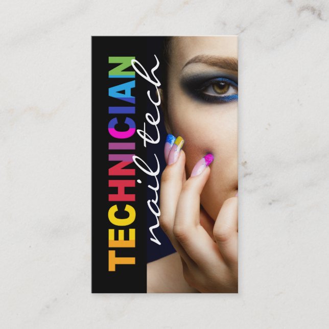 BOLD NAIL TECHNICIAN BUSINESS CARD (Front)