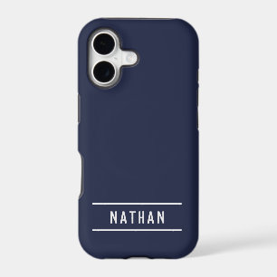 Bold Name Simple Navy Blue