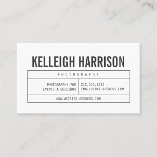 Bold Name with Vintage Grid Professional Business Card