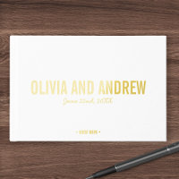 Bold Names Modern Wedding