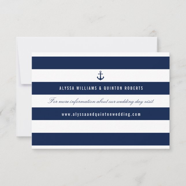 Bold Nautical Theme Navy Stripes (Front)