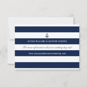 Bold Nautical Theme Navy Stripes