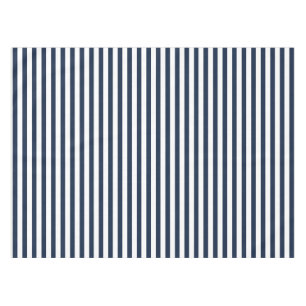 Bold Navy Blue and White Stripe Tablecloth