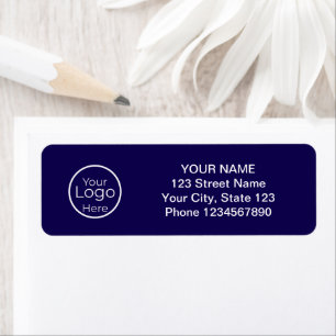 Bold Navy Blue Professional Handyman Return Addres Address Label