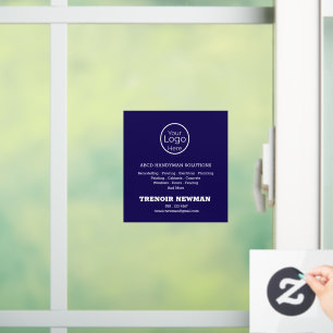 Bold Navy Blue Professional Handyman Services