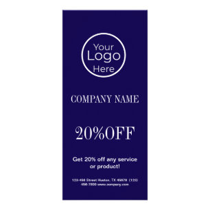 Bold Navy Blue Professional Handyman Services Rack Card