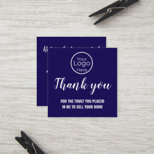 Bold Navy Blue Professional Handyman Services Referral Card