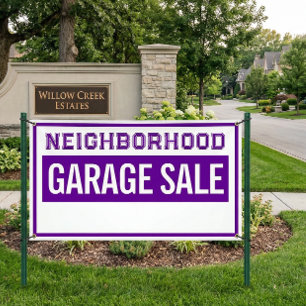 Bold Neighbourhood Garage Sale Banner