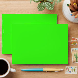 Bold Neon Green A7 Envelope for Greeting Cards