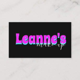 Bold Neon Makeup Salon Nails Trendy  Business Card