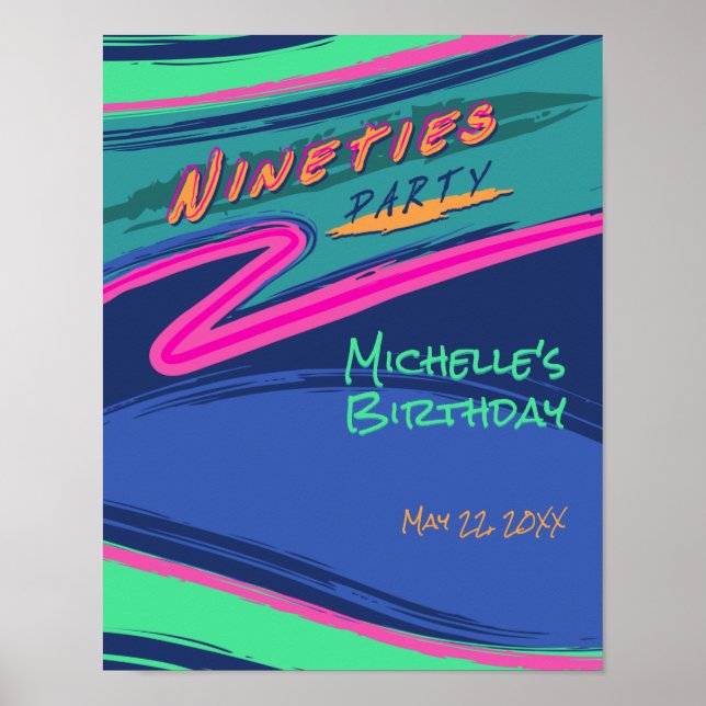 Bold Nineties Party Poster (Front)