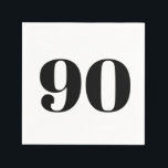 Bold Ninetieth Birthday Cocktail Napkins<br><div class="desc">Bold 90th Birthday cocktail napkins.  Simple.</div>