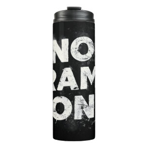 Bold "No Drama Zone" Graphic Print Thermal Tumbler